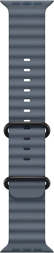 Apple Watch Ultra 3 49 мм, корпус из черного титана, ремешок Ocean темно-синего цвета