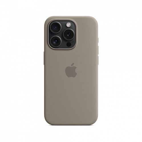 Чехол силиконовый MagSafe iPhone 15 Pro, натуральный титан